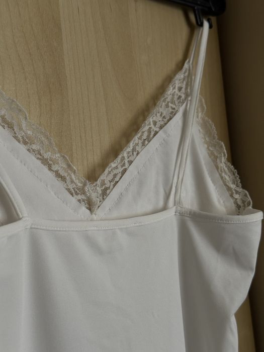 Białe koronkowe body, z dzianiny rozmiar S
