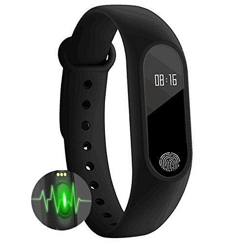 Pulseira inteligente bluetooth p/ Android e iOS - Preto NOVO