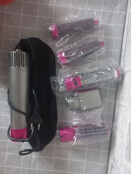 Фен стайлер 5 в 1 в подарунковій коробці HAIR BRUSH щітка з насадками
