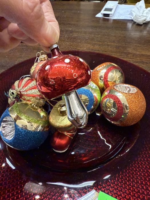 Zestaw 9 sztuk bombki reflektorki szklane kolorowe dekoracja święta