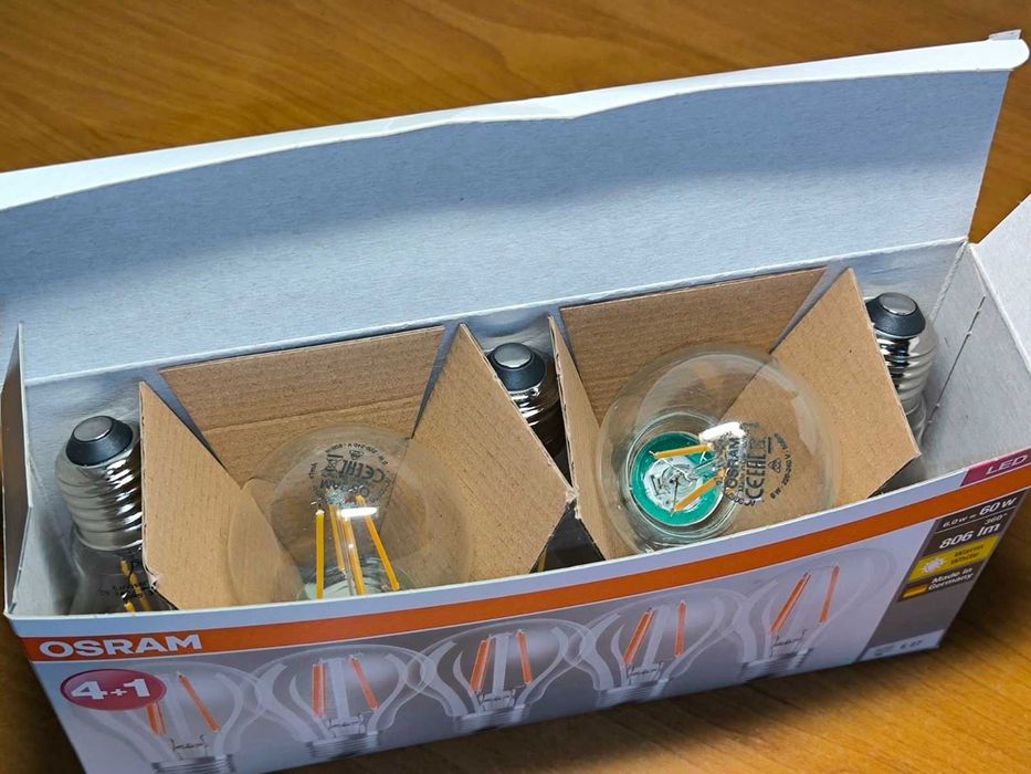 Лампа Osram LED Base Classic 6W, A60, E27, 2700K, Filament