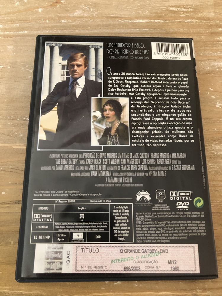 O Grande Gatsby - O Fim de um Romance Divino DVD