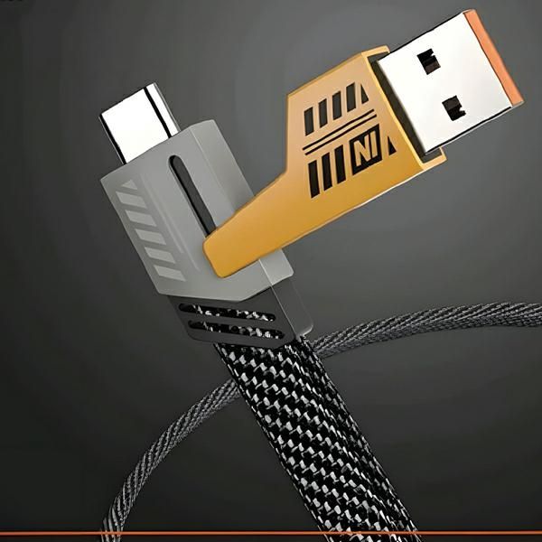 AWEI kabel CL-226 4w1 usb-c/lightning/USB-A czarny/black 65W/27W