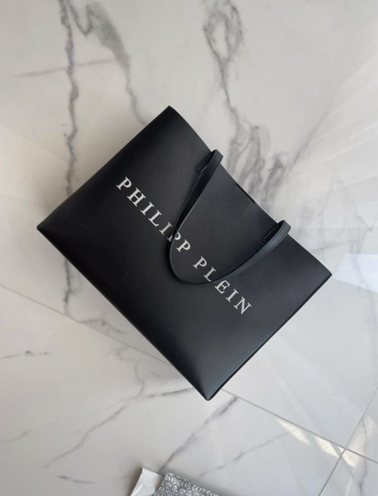 Philipp Plein torebka czarna oryginalna skorzana