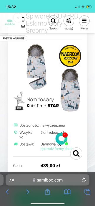 Samiboo śpiworek dziecięcy