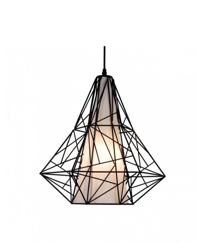 Lampa sufitowa SKELETON wisząca skandi loft druciana retro ażurowa