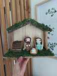 Presépio amigurumi com cabana