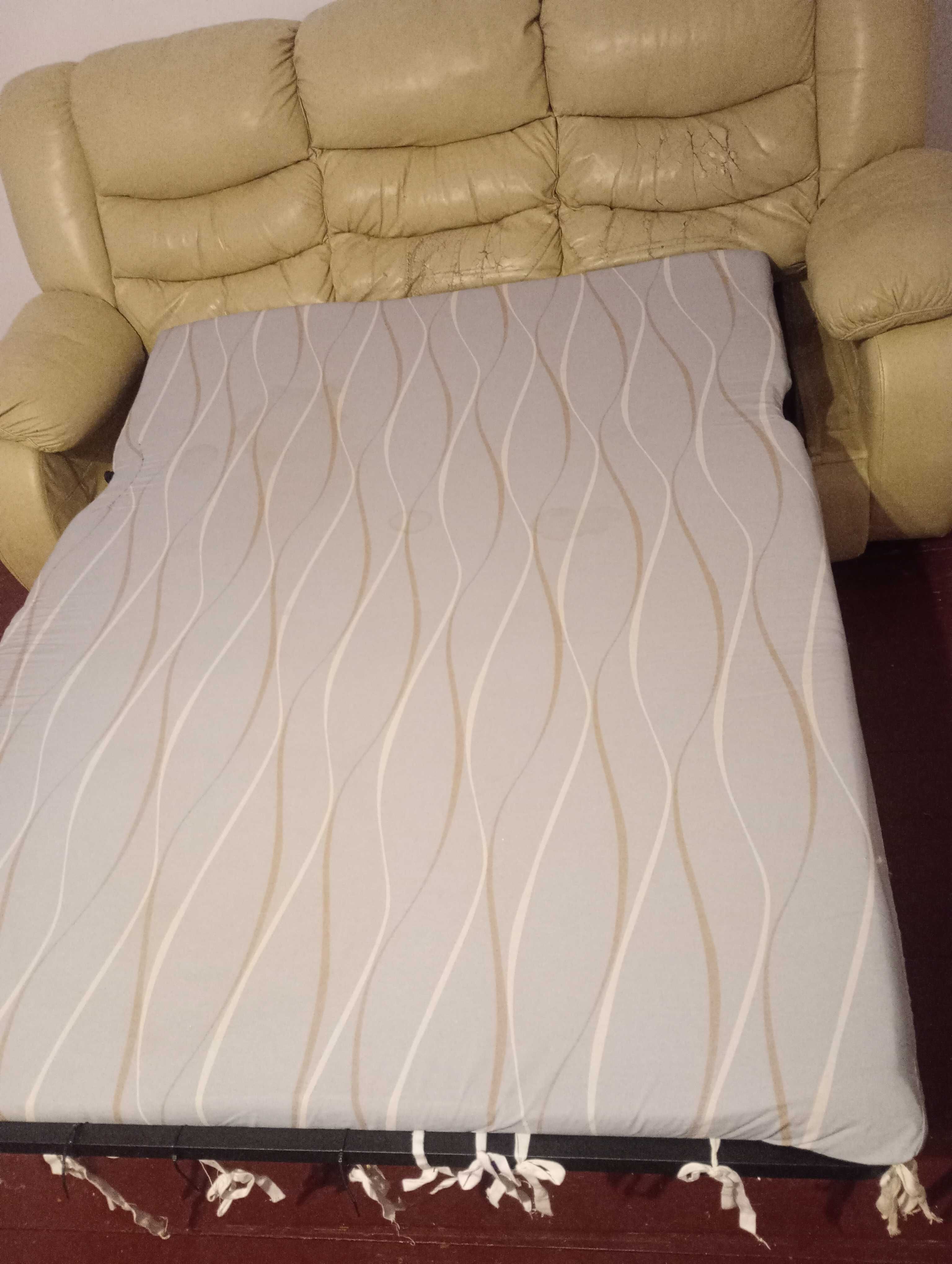 Sofa skórzana z funkcją spania