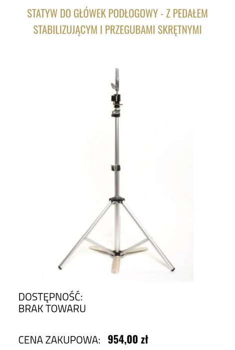 Statyw podłogowy do główki treningowej