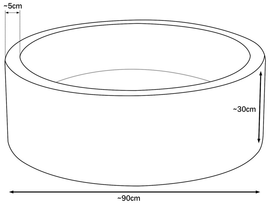 Suchy Basen z Piłeczkami 90x30 cm Piankowy Bukla Cappuccino 300 piłek