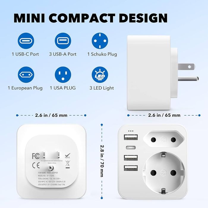 адаптер 6-в-1 з 3 портами USB,