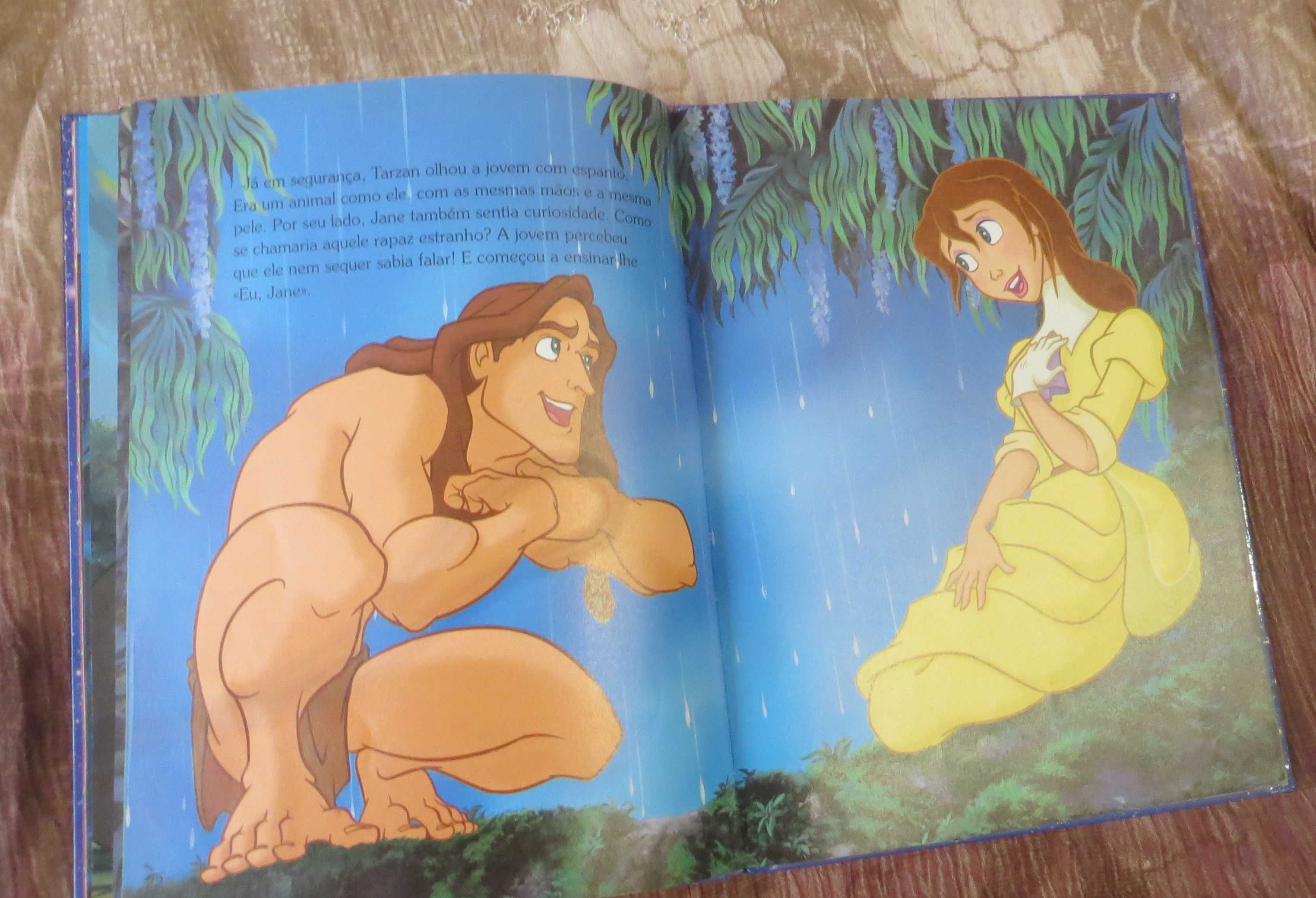 Livro Ilustrado Tarzan - Áudio Contos da Disney - Capa dura Tamanho A4