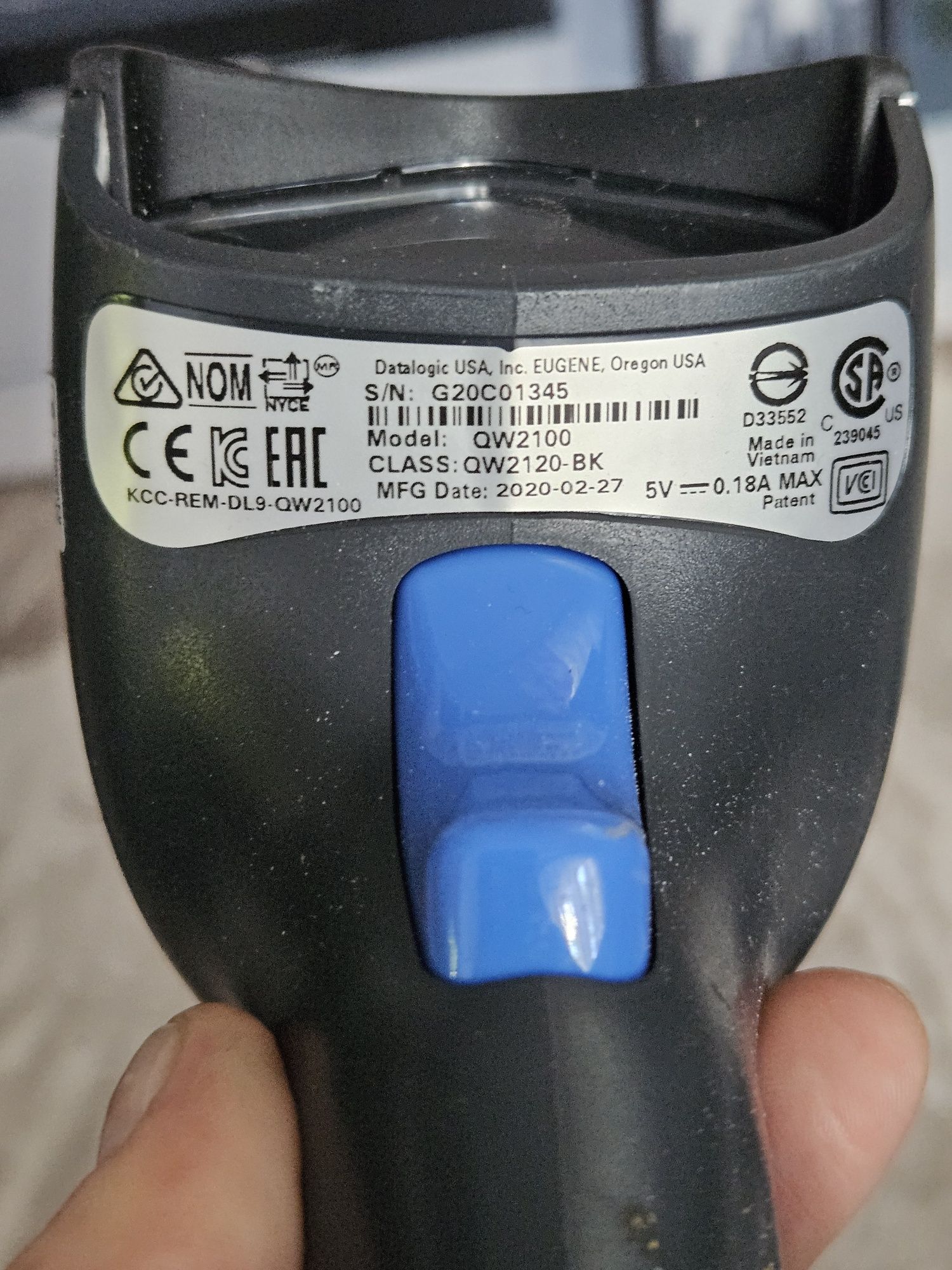 Czytnik kodów kreskowych Datalogic QuickScan I Lite QW2100 do sklepu