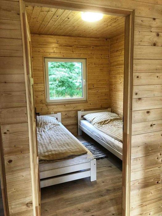 Domek drewniany z tarasem 4-6 osób blisko jeziora