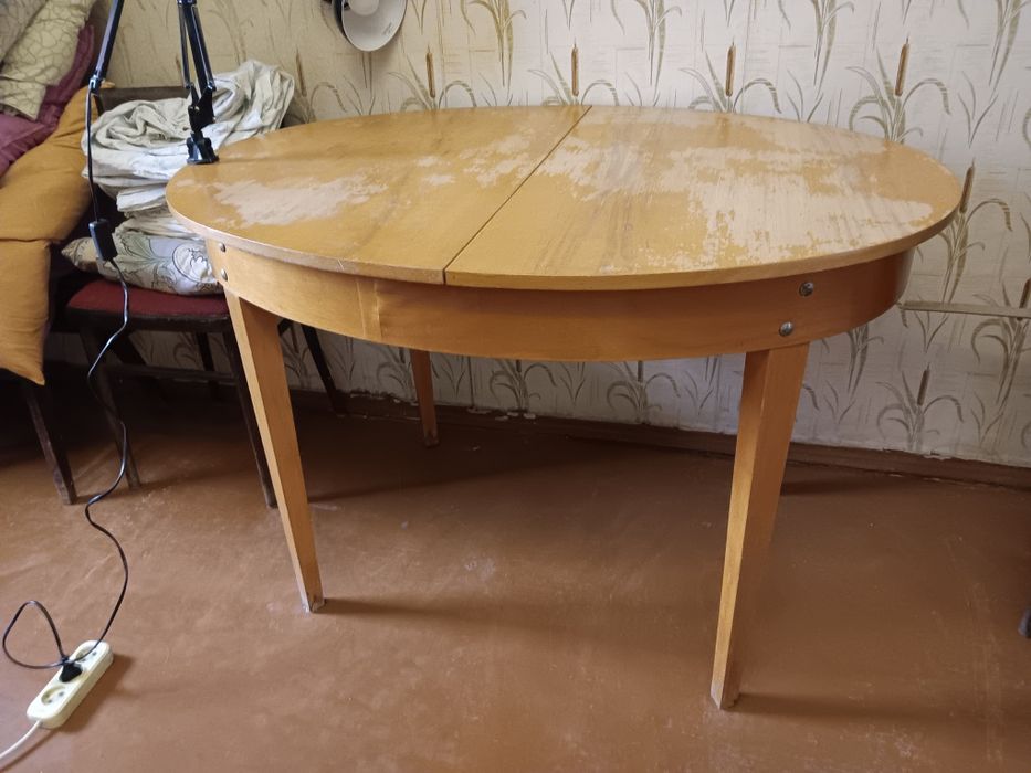 Стол овальный ссср винтаж советский раздвижной