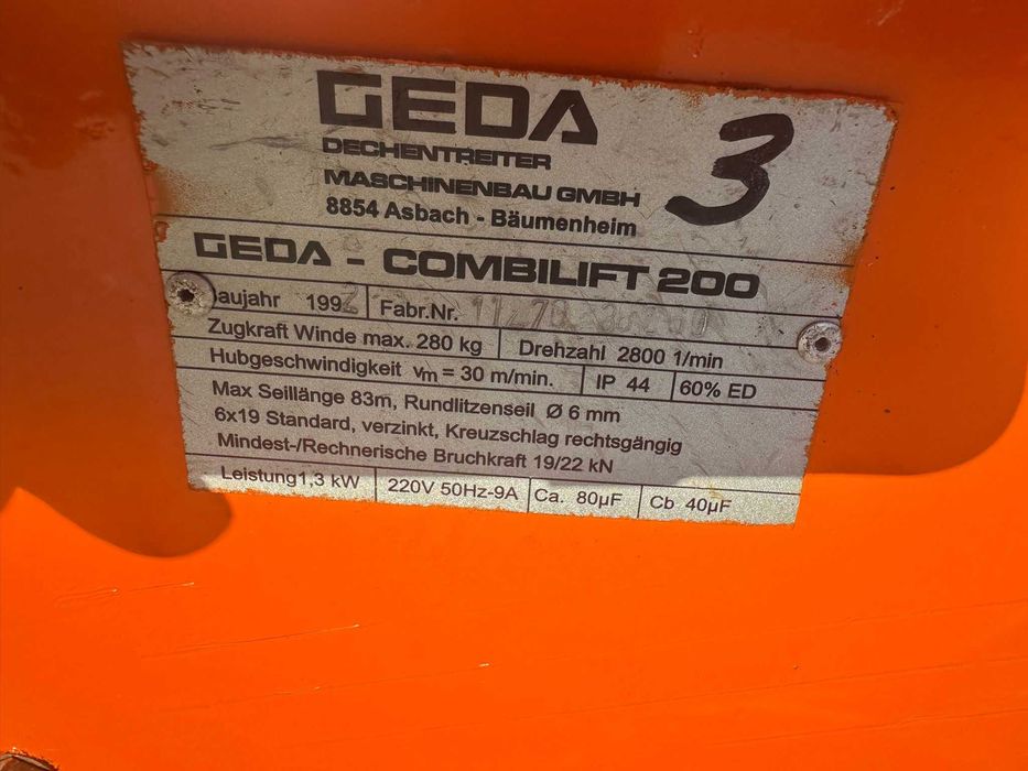 Winda drabina dekarska Geda Combilift 12-22m wciągarka podnośnik Nr.29