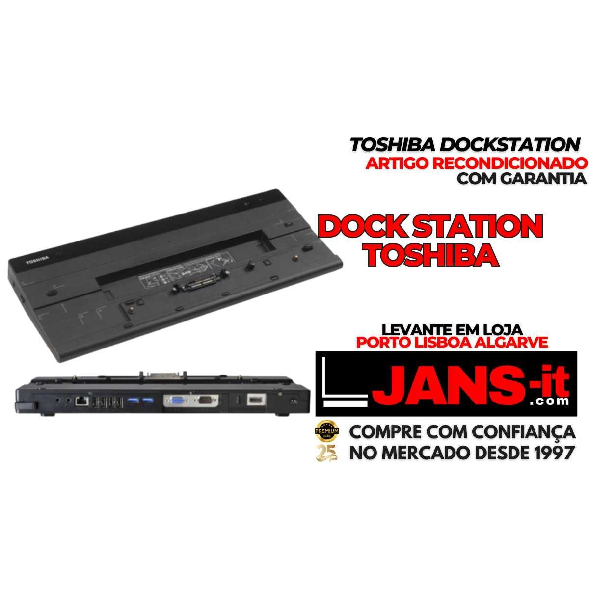 Toshiba Dockstation Port Replicator III com carregador e Garantia