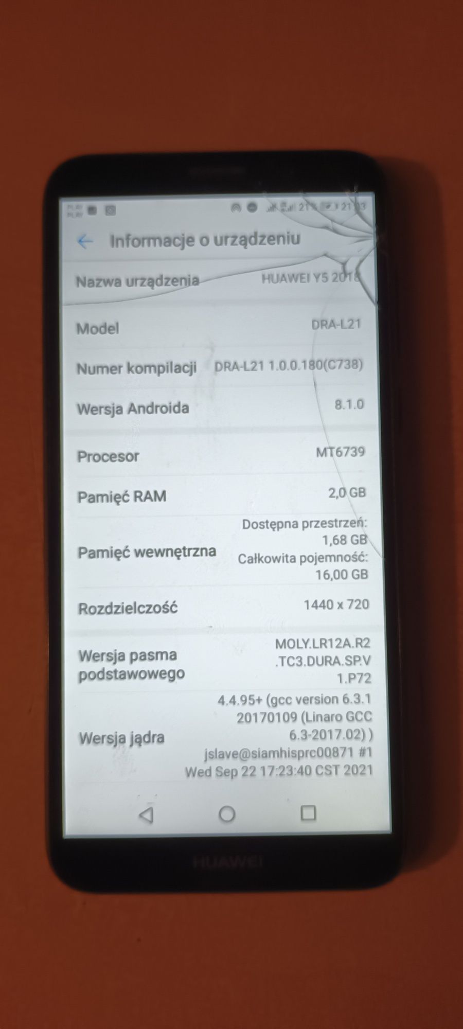 Huawey y5 2018 sprawny