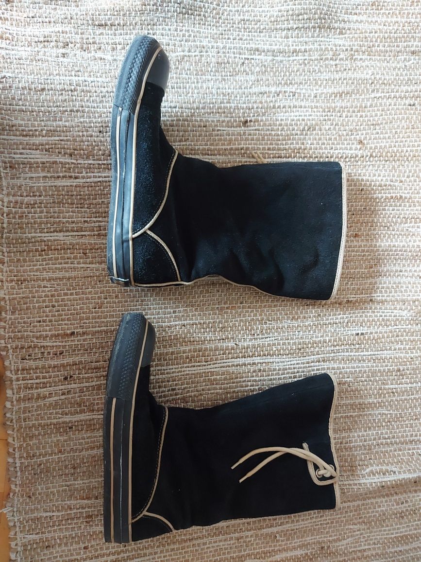 Converse botki skórzane, zimowe, śniegowce, ciepłe buty