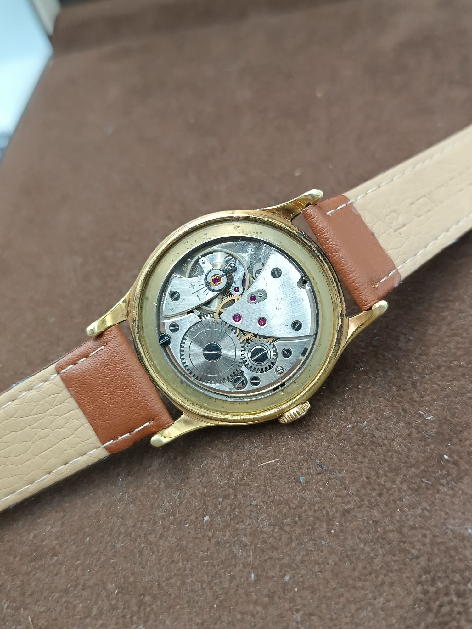 Zegarek anker 17 jewels  pozłacany au mechaniczny