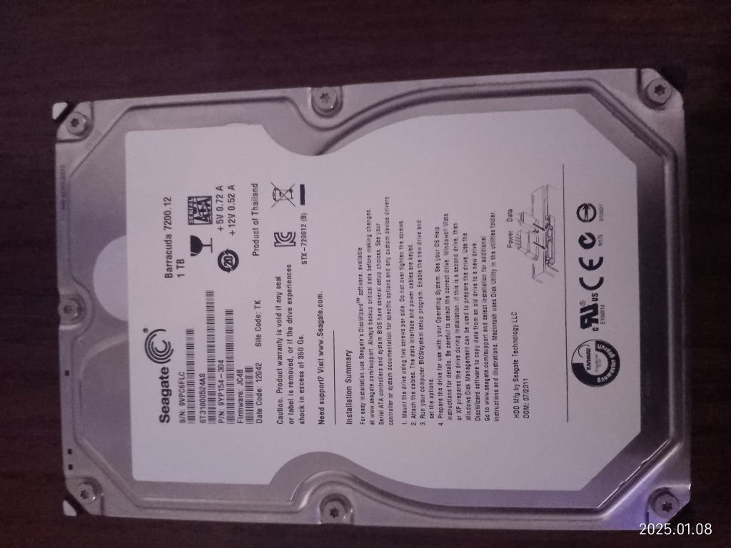 HDD диск Seagate на 1 ТБ