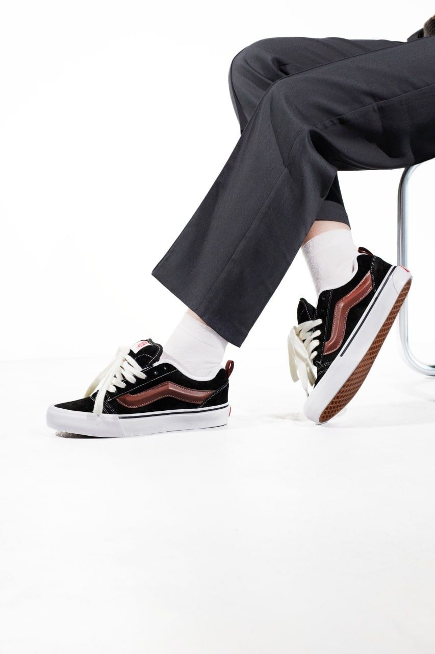 (унісекс) кеди Vans Knu Skool Black/Bordo