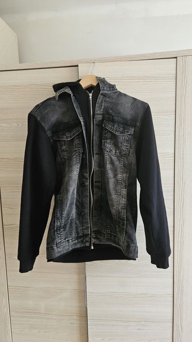 Gmesk bluza jeansowa katana  kurtka jeansowa czarna M