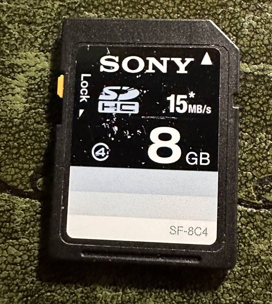 SD Sony 8GB карта памяті