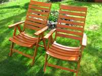 HERLAG - Fotel Krzesło składane ogrodowe do ogrodu na taras/balkon