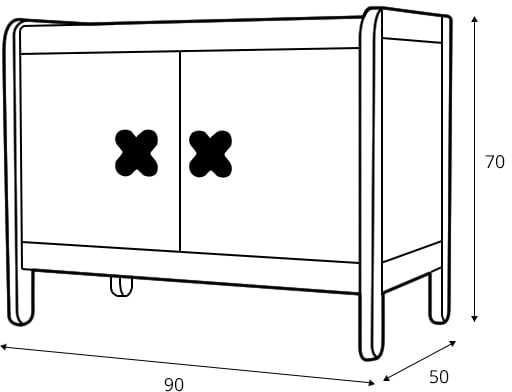 Kredens SIMPLE marki Timoore z nadstawką