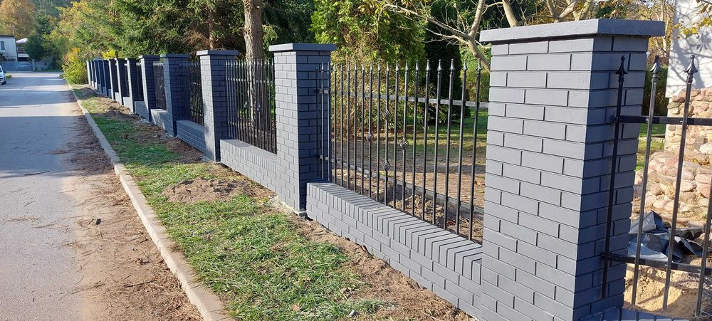 OGRODZENIE OGRODZENIA BETONOWE klinkierowe bloczek ogrodzeniowy