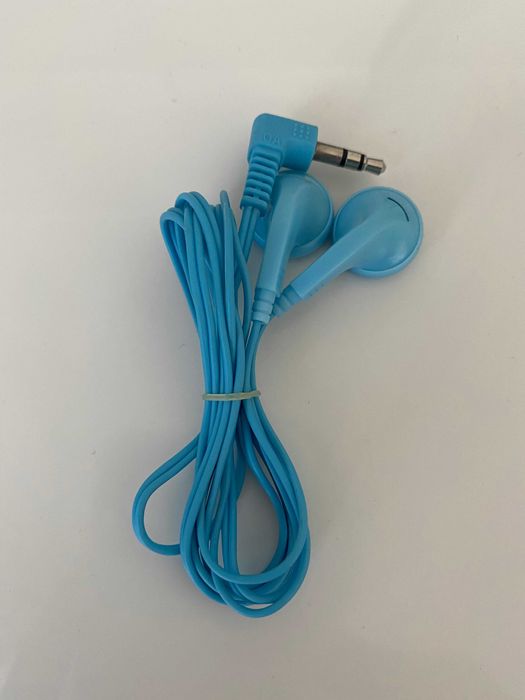 słuchawki do telefonu- niebieskie