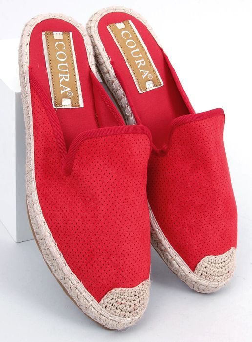 Klapki Damskie Espadryle Carmen Red