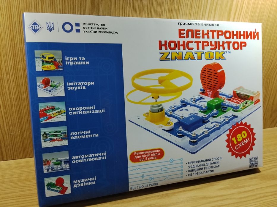 Электронный конструктор Znatok (знаток) на 180 схем развивающий констр