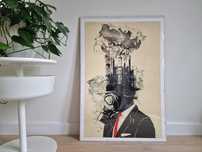 Unikatowy Plakat THREADLESS "Business Man" wysoka jakość druku!