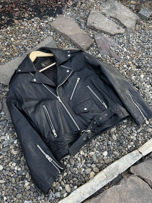 100% Шкіра чоловіча куртка косуха шкіряна чорна schott