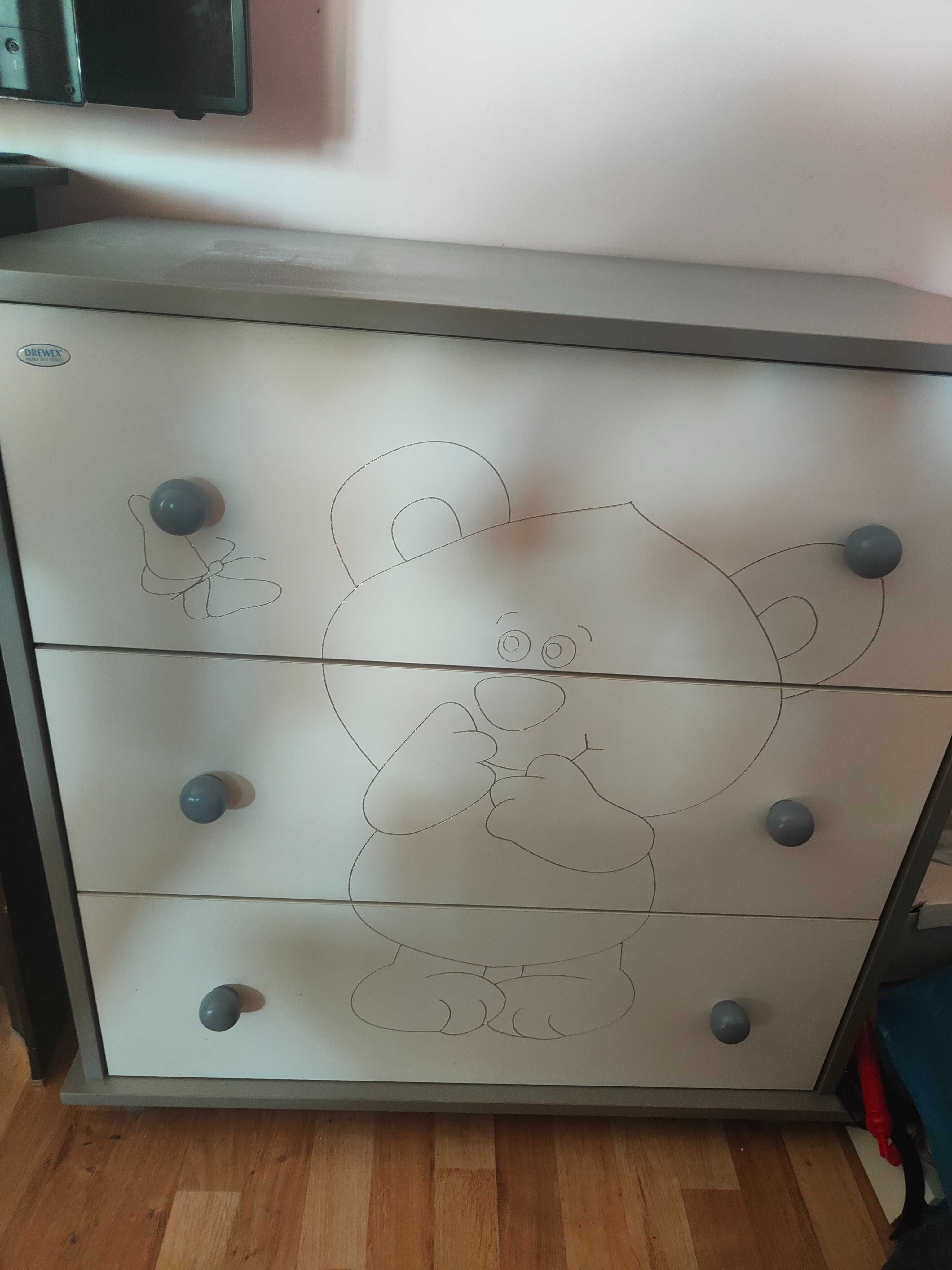 Meble dla dziecka szafa i komoda Drewex
