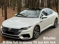 Vw arteon 2.0 tdi biturbo rline 4x4 dsg krajowy digital 70 tys zamiana