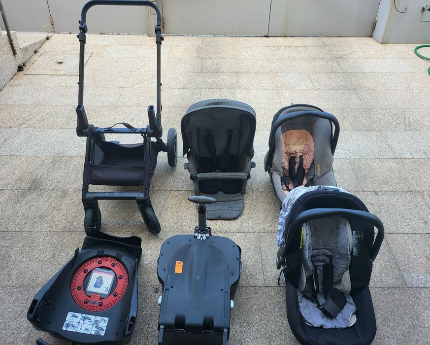 Babycoque ovo/alcofa- base isofix- carrinho passeio Jané Muum