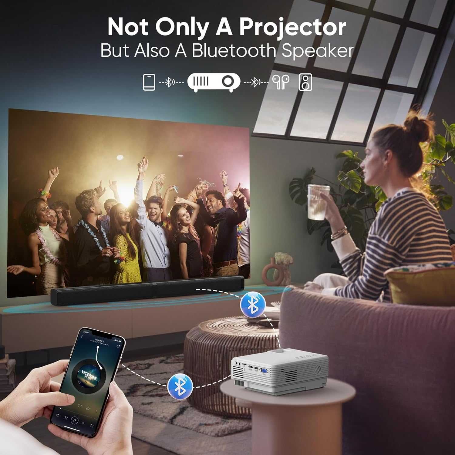 Projektor LCD AKATUO XR31 fullhd WIFI BLUETOOTH zoom USB 200''