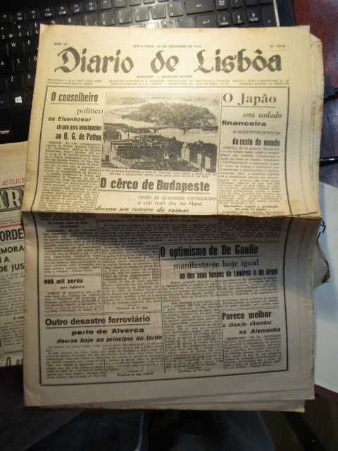 jornal Diário De Lisboa  de setembro de  1945 segunda guerra mundial