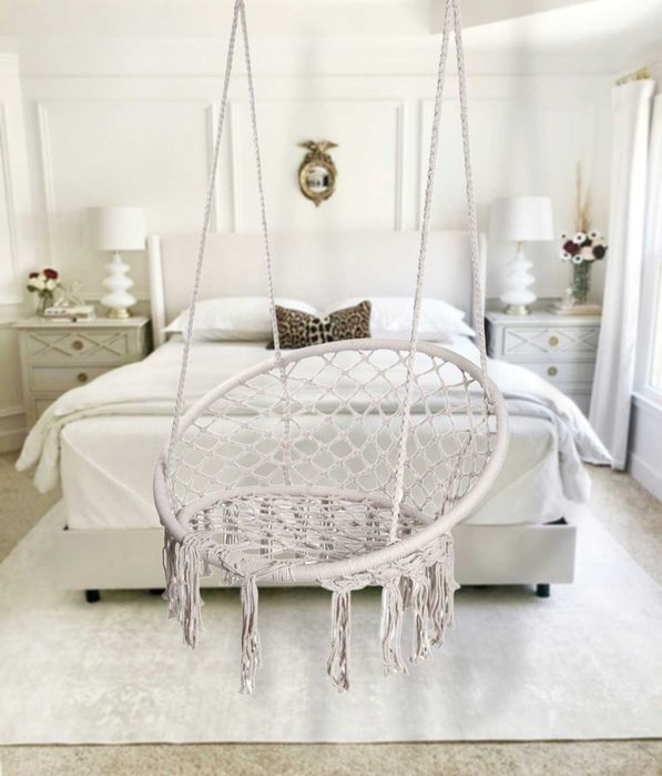 Fotel Wiszący BOCIANIE GNIAZDO W Stylu BOHO Do Ogrodu Domu