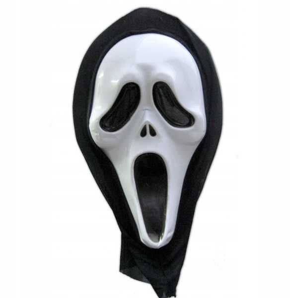 maska krzyk na halloween przebranie strój STRACH HORROR SCREAM HALLOWE