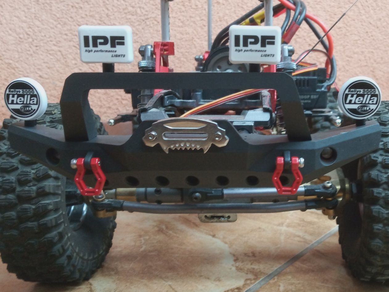 Metalowy zderzak przód 6 LED 1:10 SCX TRX TAMIYA REELY MSI HPI MST FMS