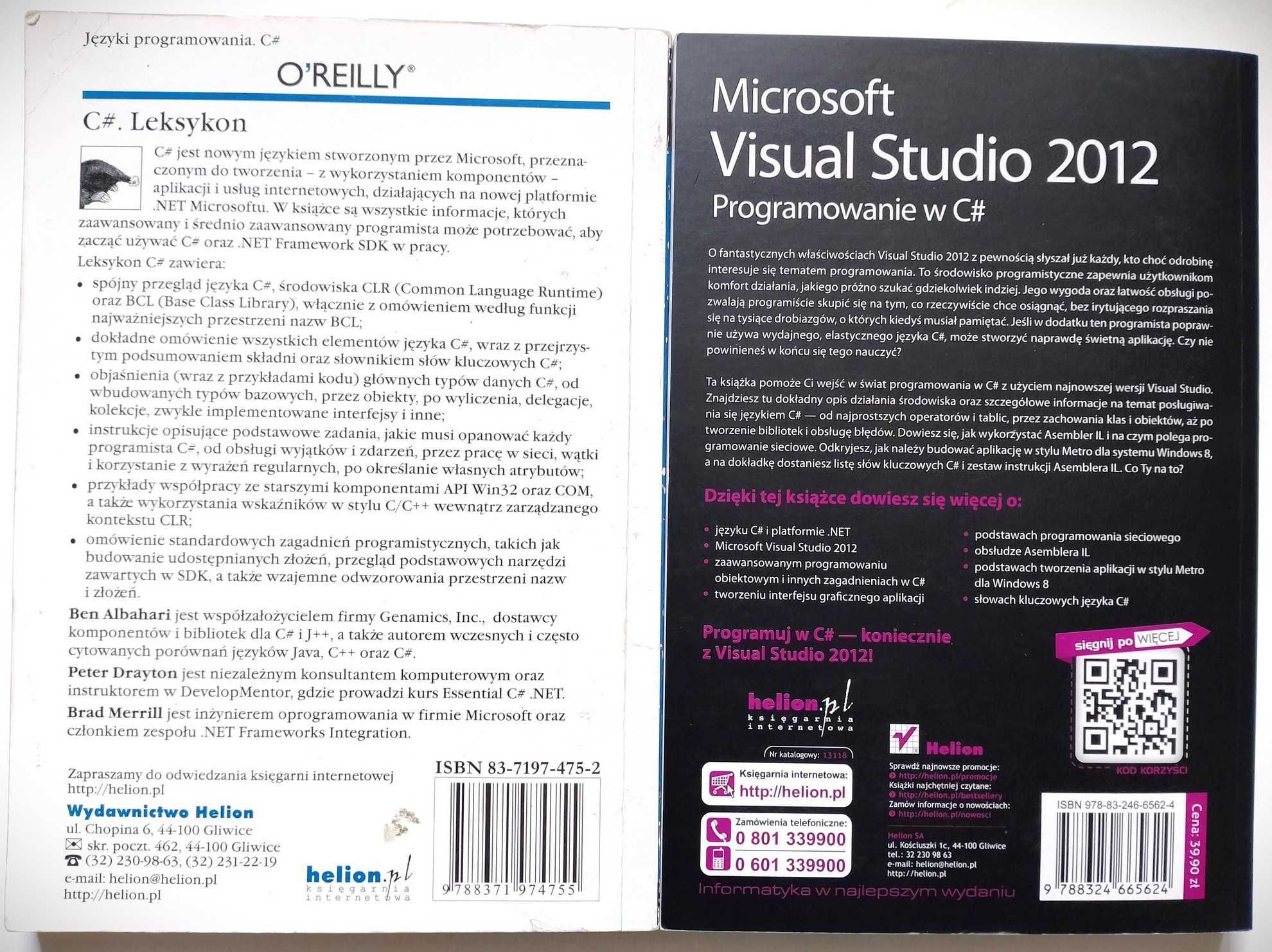 Microsoft Visual Studio 2012. Programowanie w C#, C# Leksykon