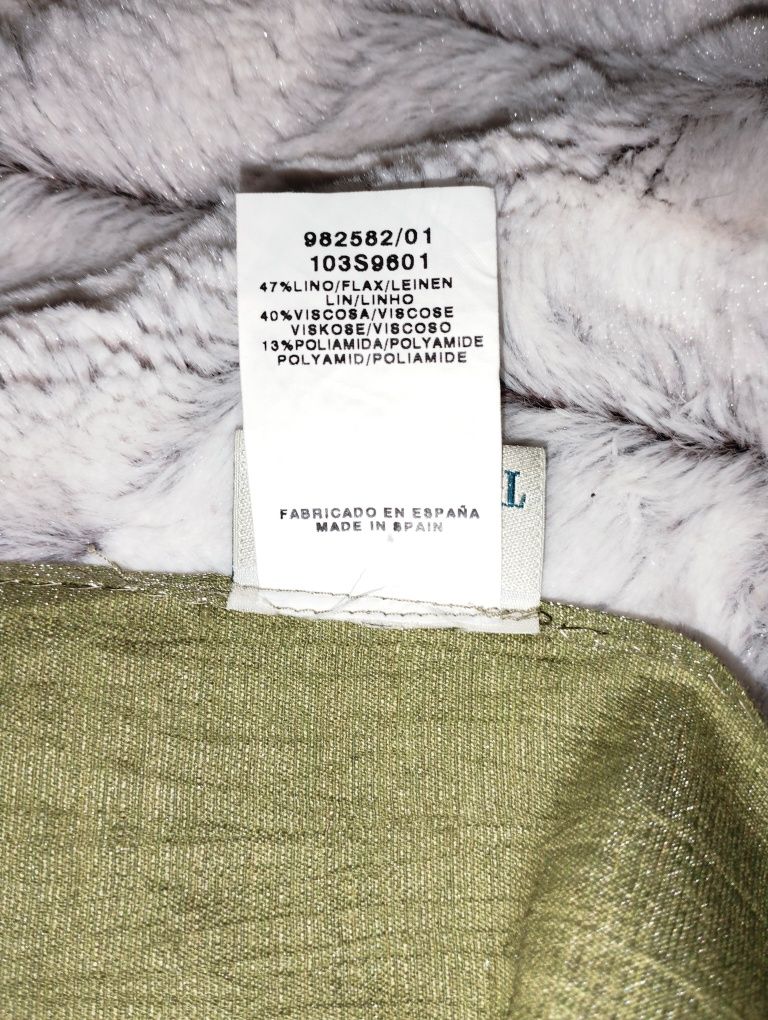 Echarpe verde de linho e viscose