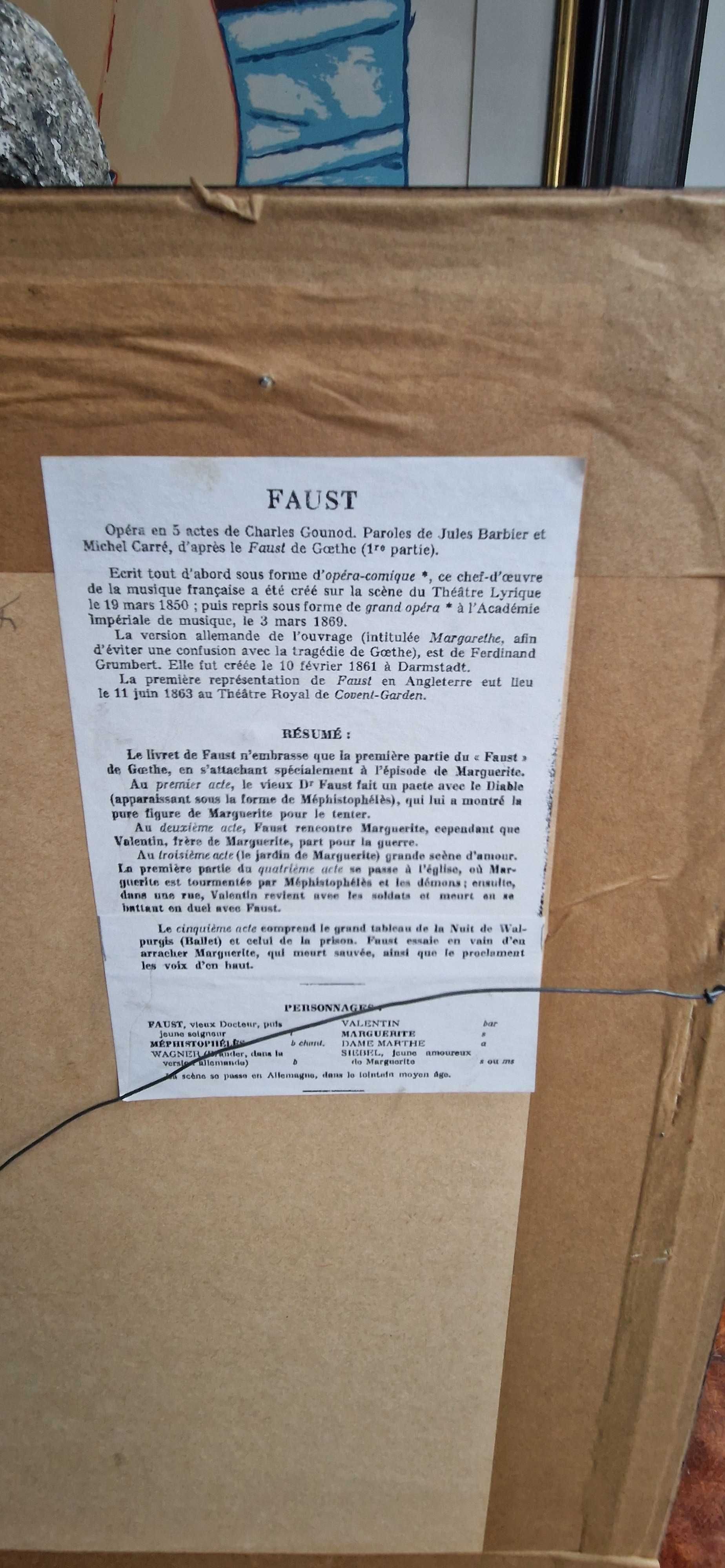 Scena z Fausta Charlesa Gounoda Fabio Cipolla Barwna litografia obraz