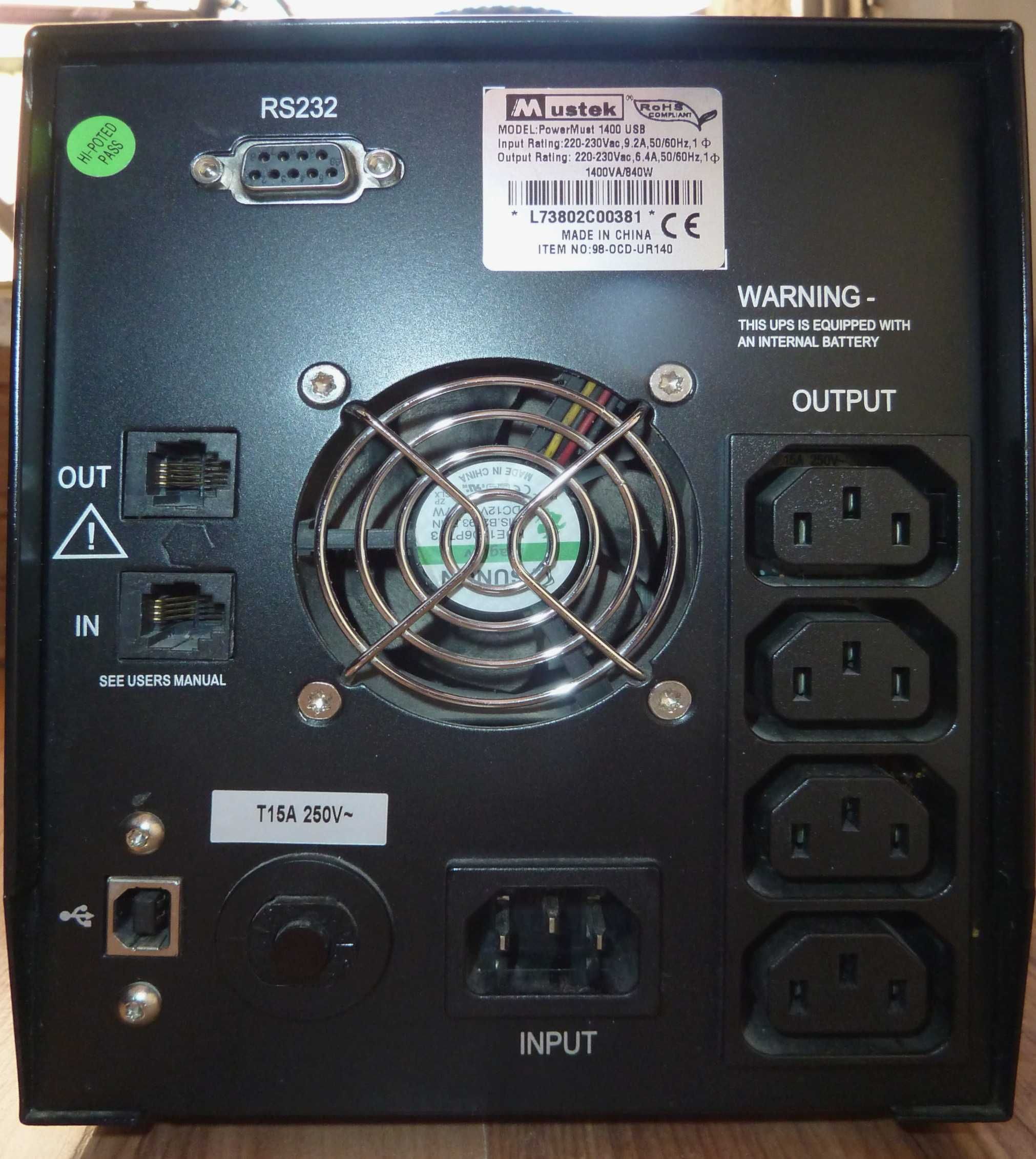 Zasilacz awaryjny UPS Mustek PowerMust 1400 USB ~ Wrocław NIE wysyłam