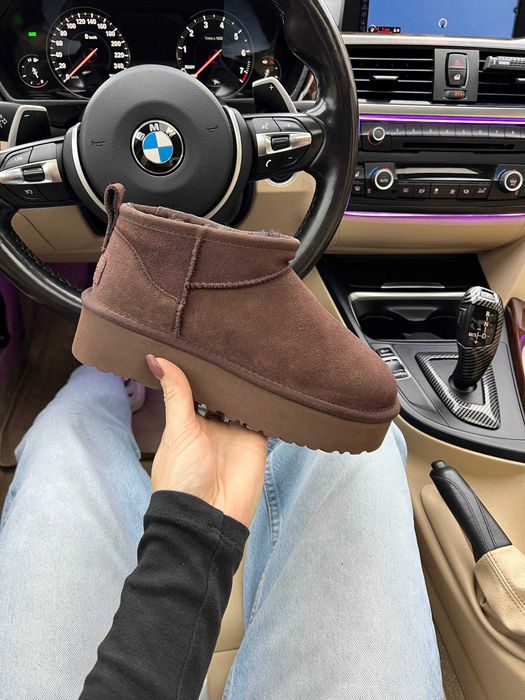 Уггі UGG Classic Ultra Mini Brown Platform Premium Угг Преміум (36-42)