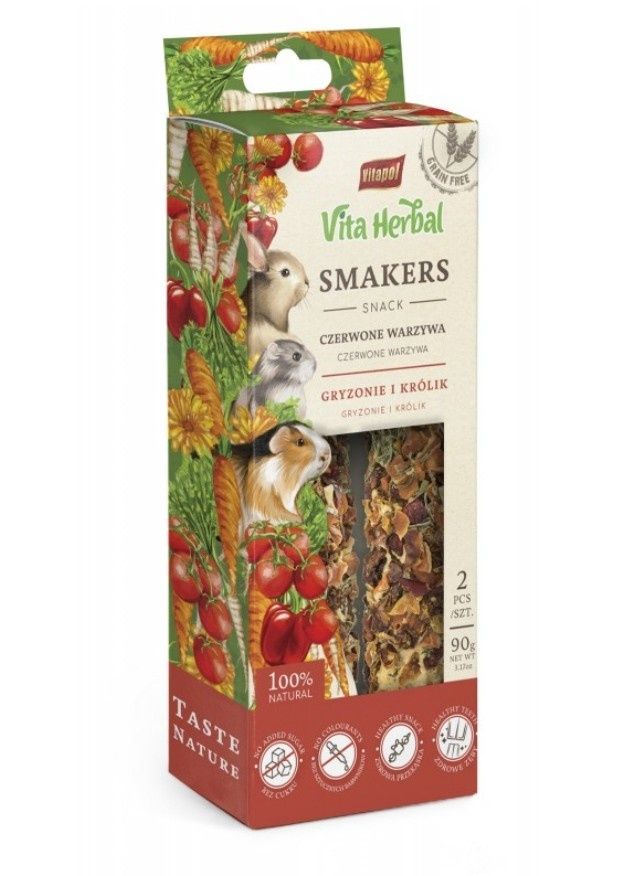 Vita Herbal Smakers czerwone warzywa dla gryzoni i królika 90g